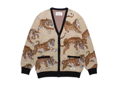 WACKO MARIA Tim Lehi / Jacquard Knit Cardigan "Beige"