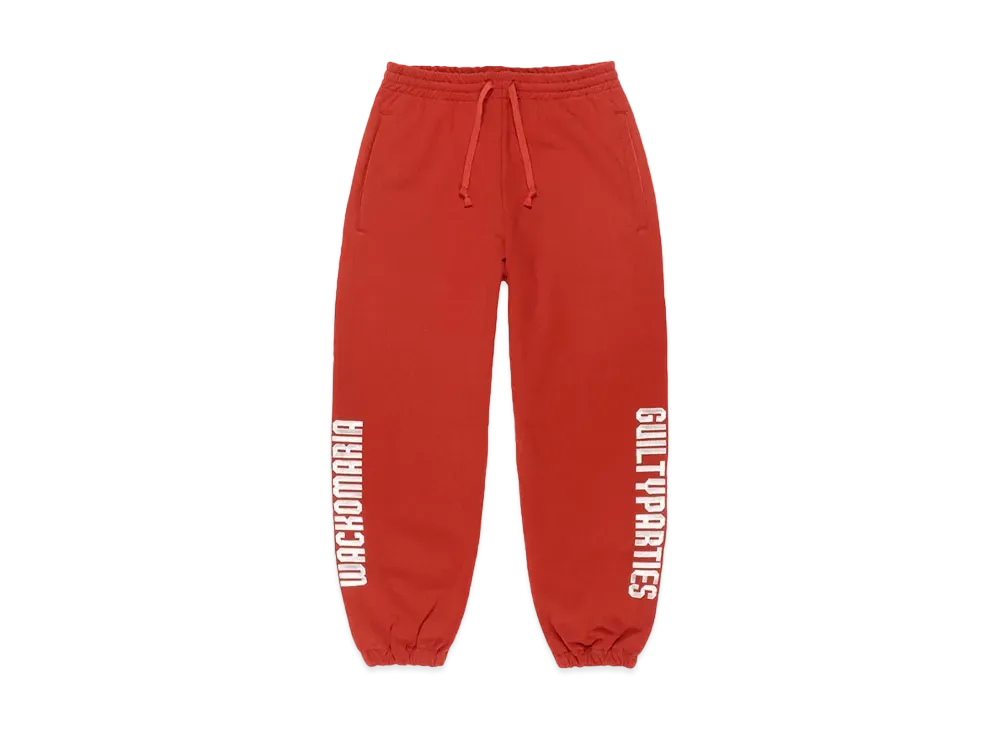 WACKO MARIA Heavy Weight Sweat Pants "Red"