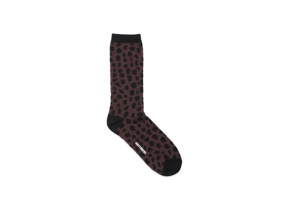 WACKO MARIA Leopard Jacquard Socks "Brown"
