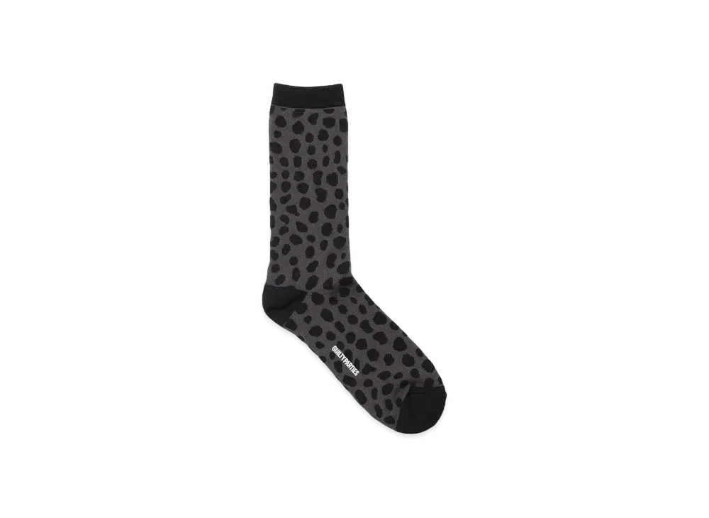 WACKO MARIA Leopard Jacquard Socks "Gray"