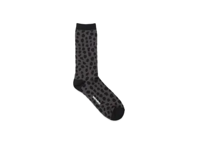 WACKO MARIA Leopard Jacquard Socks "Gray"