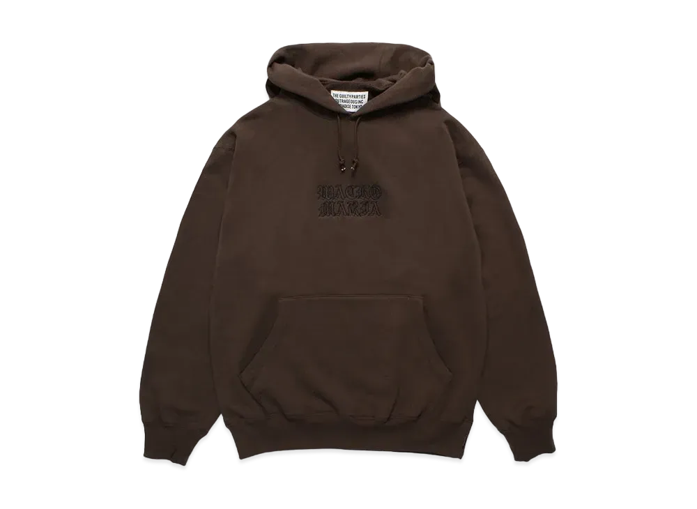 WACKO MARIA Middle Weight Hooded Sweat Shirt "Brown"