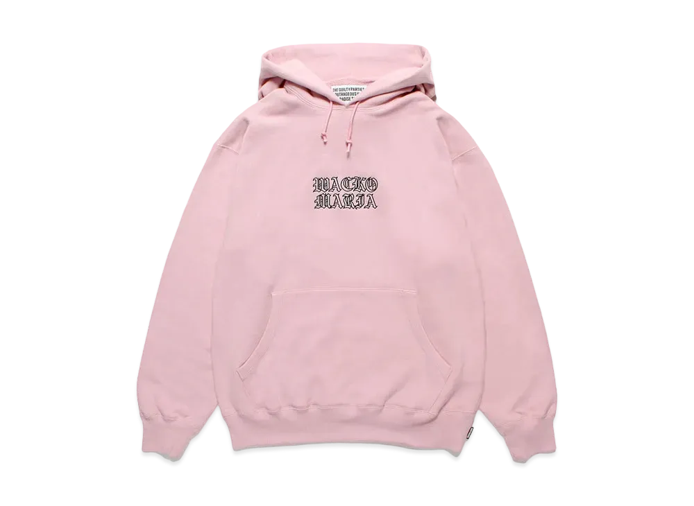 WACKO MARIA Middle Weight Hooded Sweat Shirt "Pink"