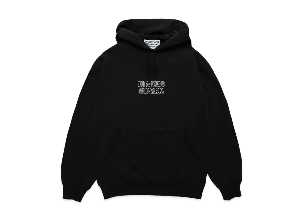 WACKO MARIA Middle Weight Hooded Sweat Shirt "Black"