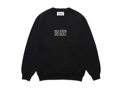 WACKO MARIA Middle Weight Crew Neck Sweat Shirt "Black"