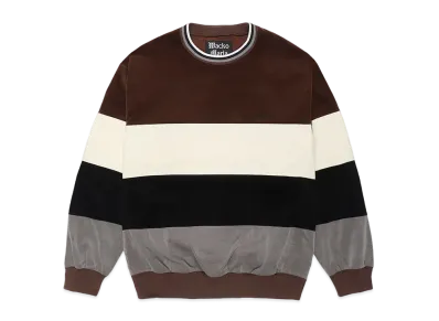 WACKO MARIA Striped Velveteen Pollover Jacket "Brown"