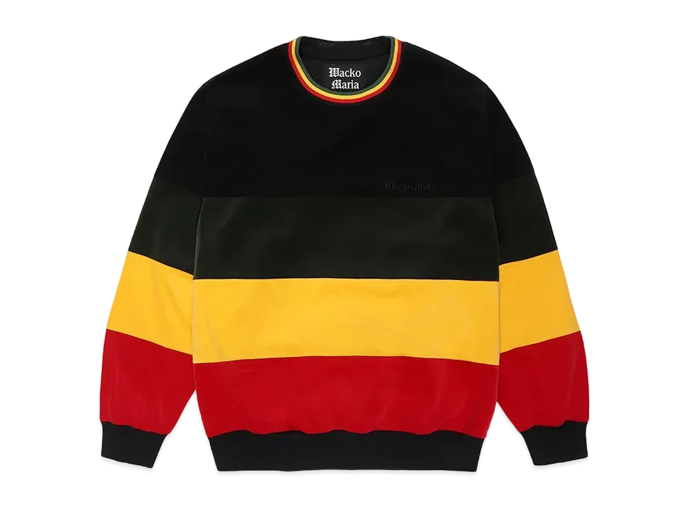 WACKO MARIA Striped Velveteen Pollover Jacket "Black"