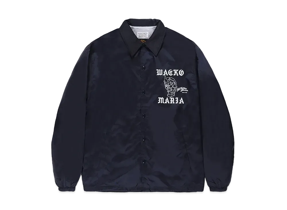 57 Tattoo Studio x WACKO MARIA Coach Jacket "Navy"
