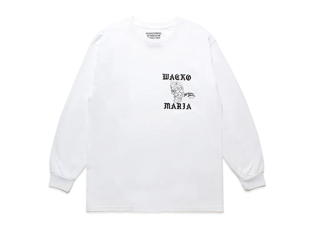 57 Tattoo Studio x WACKO MARIA Long Sleeve T-shirt "White"