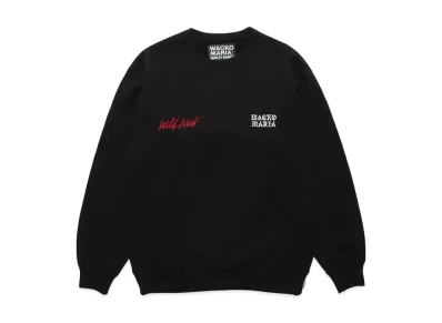 WACKO MARIA 世界平和プロジェクト / Heavy Weight Crew Neck Sweat Shirt "Black"