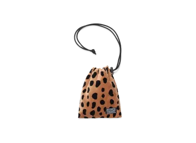 WACKO MARIA Leopard Velour Shoulder Pouch "Beige"