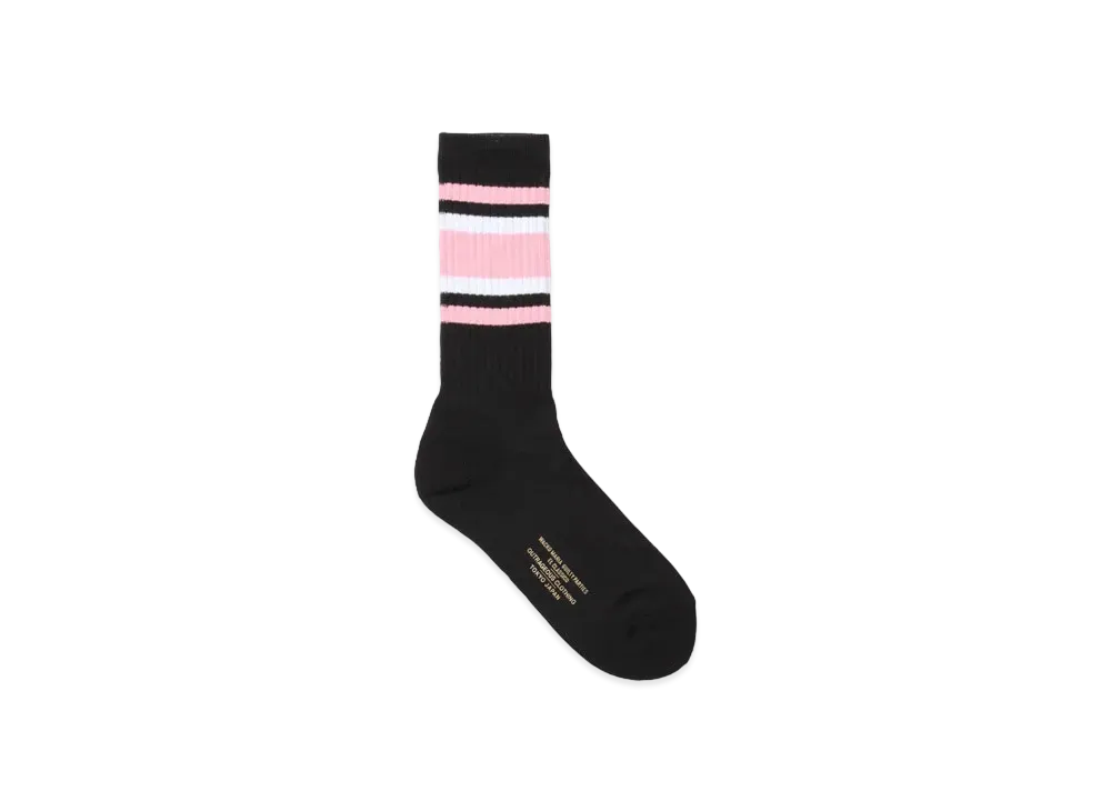 WACKO MARIA Striped Socks "Pink"