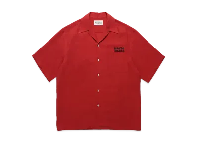 WACKO MARIA 50's Open Collar Shirt "Red"