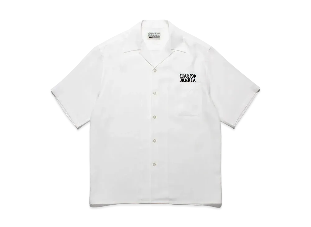 WACKO MARIA 50's Open Collar Shirt "White"