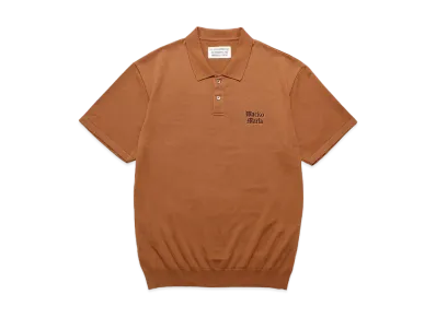 WACKO MARIA Knit Polo Shirt "Brown"