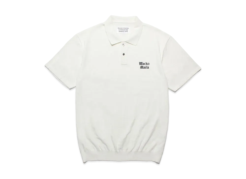 WACKO MARIA Knit Polo Shirt "White"