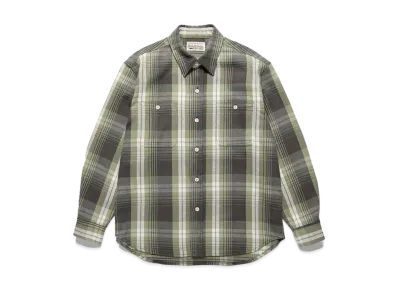 WACKO MARIA Check Flannel Shirt "Olive"