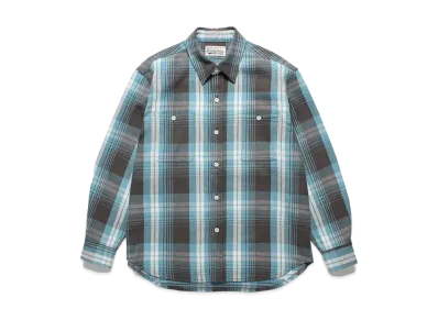 WACKO MARIA Check Flannel Shirt "Blue"