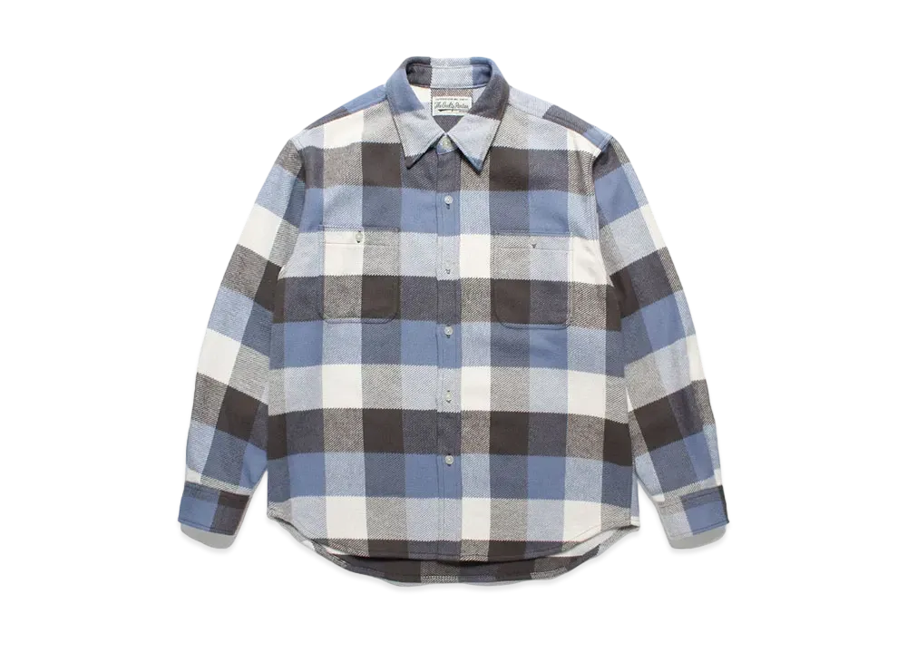 WACKO MARIA Block Check Flannel Shirt "Light Purple"