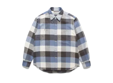 WACKO MARIA Block Check Flannel Shirt "Light Purple"