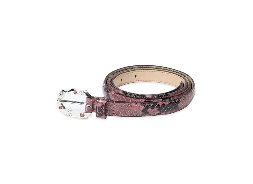 WACKO MARIA Wolfs Head / Python Leather Belt "Pink"