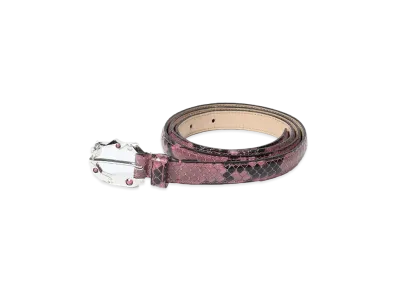 WACKO MARIA Wolfs Head / Python Leather Belt "Pink"