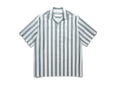 WACKO MARIA Soktas / Striped Open Collar Shirt "Green"