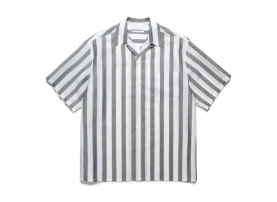 WACKO MARIA Soktas / Striped Open Collar Shirt "Black"