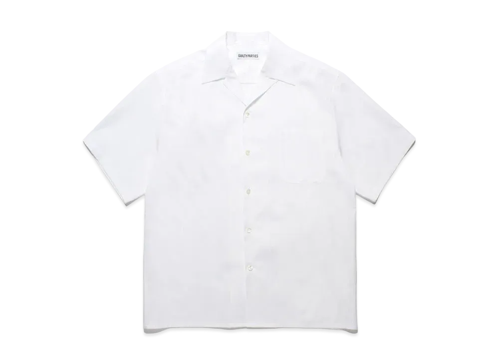 WACKO MARIA Tessitura Monti / Open Collar Shirt "White"