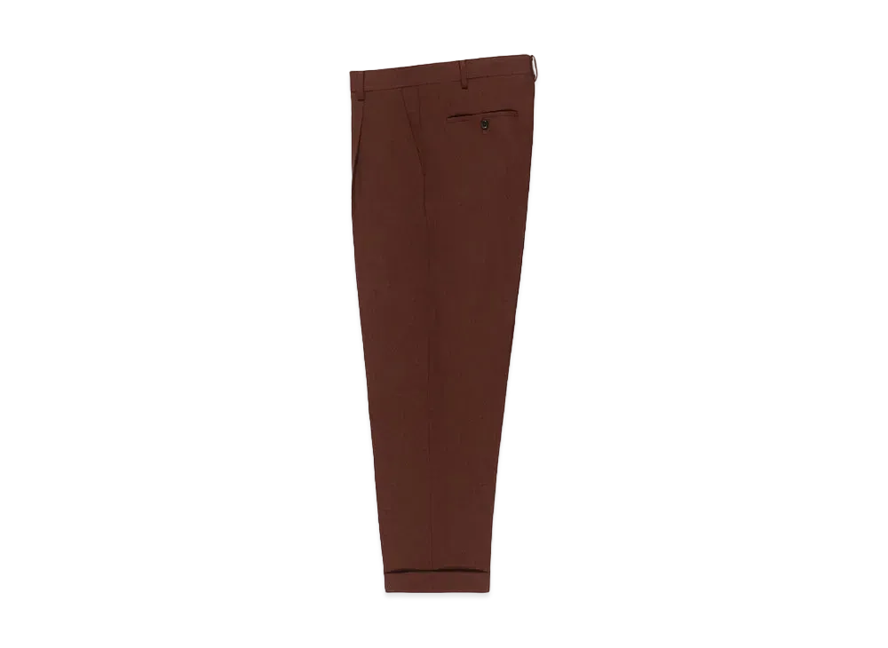 WACKO MARIA Dormeuil / Pleated Trousers (Type-1) "Brown"