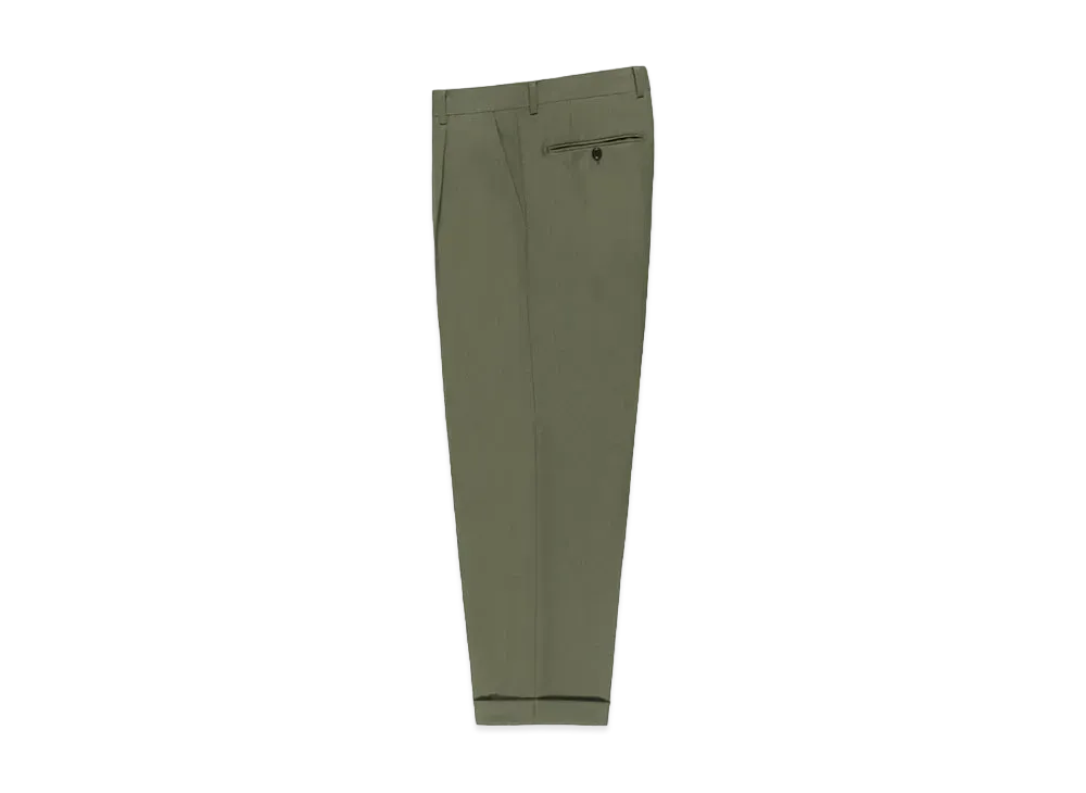 WACKO MARIA Dormeuil / Pleated Trousers (Type-2) "Green"