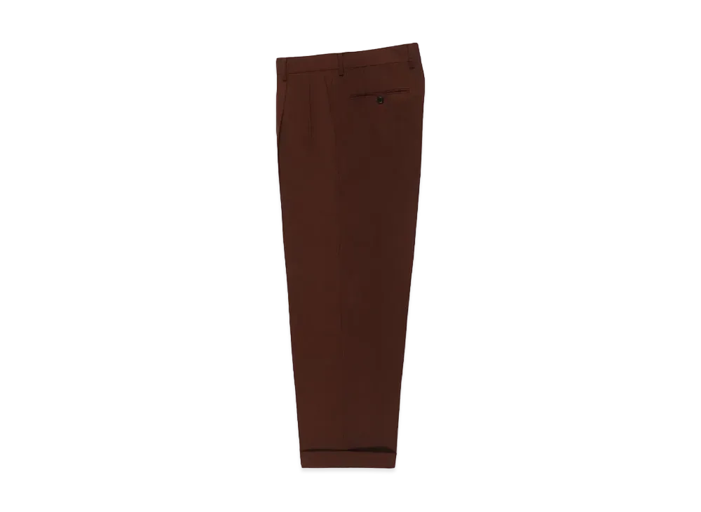 WACKO MARIA Dormeuil / Double Pleated Trousers "Brown"