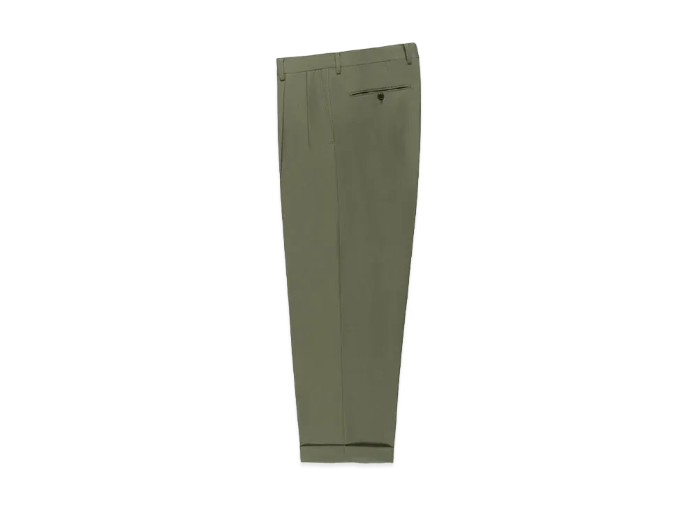 WACKO MARIA Dormeuil / Double Pleated Trousers "Green"