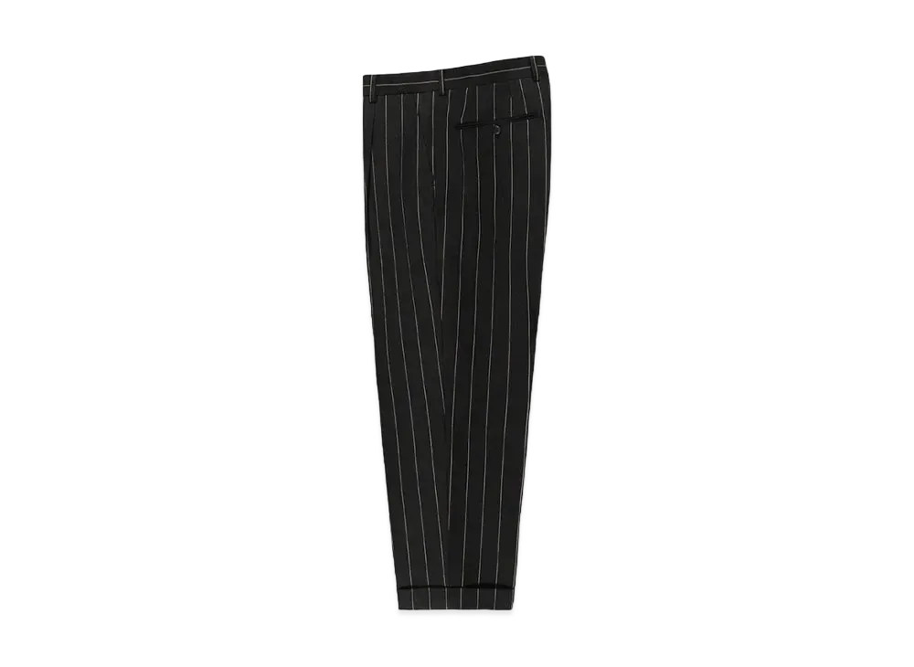 WACKO MARIA Dormeuil / Striped Pleated Trousers (Type-2) "Black"