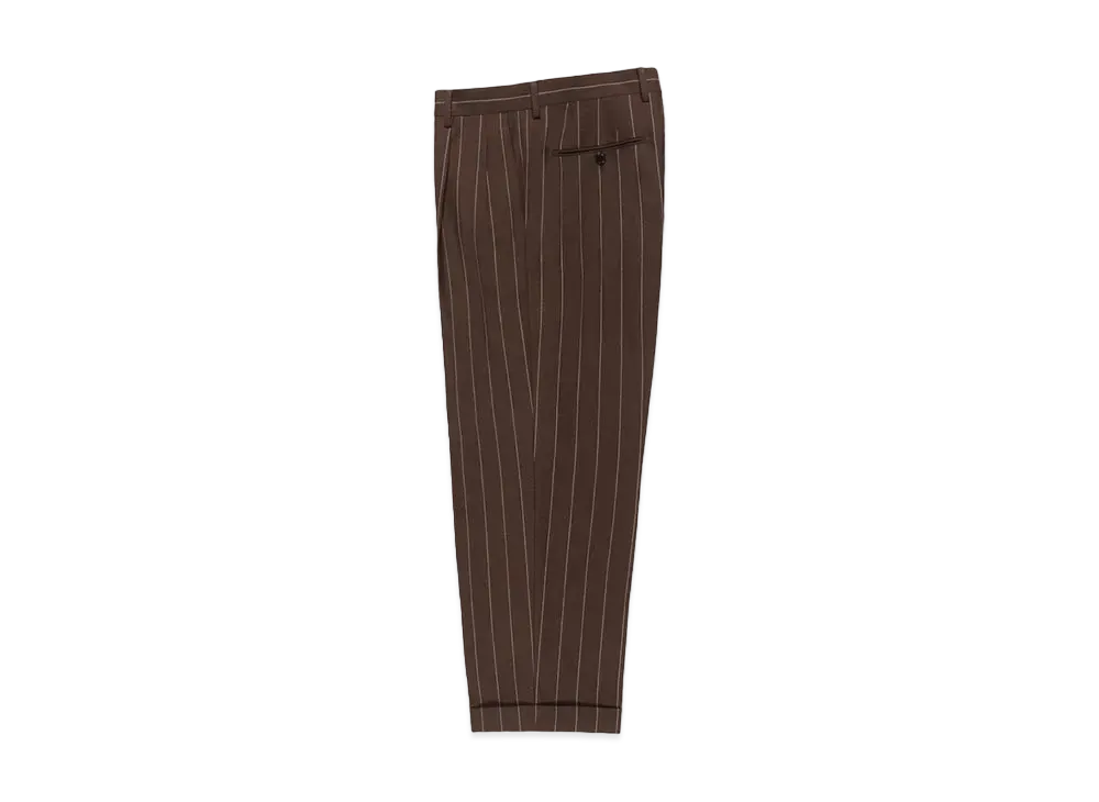 WACKO MARIA Dormeuil / Double Pleated Trousers "Brown"
