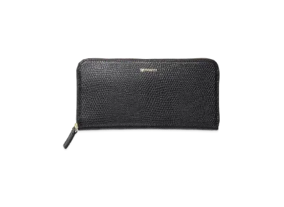 WACKO MARIA Speak Easy / Emboss Leather Round Zip Long Wallet "Lizard"