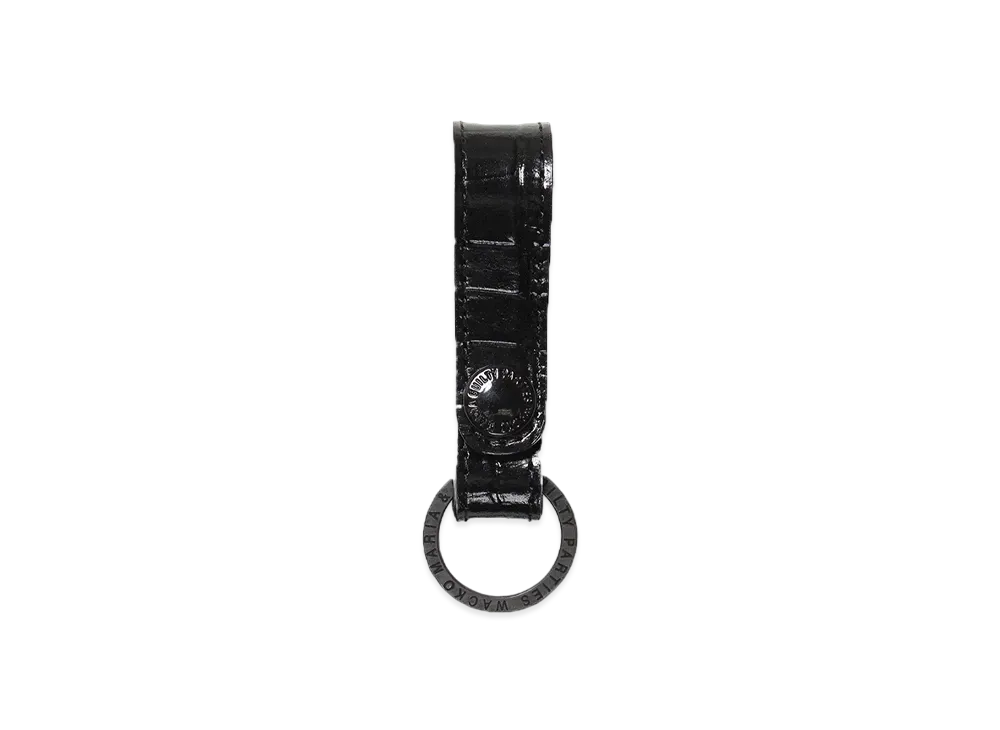 WACKO MARIA Emboss Leather Key Holder "Crocodile / Black"
