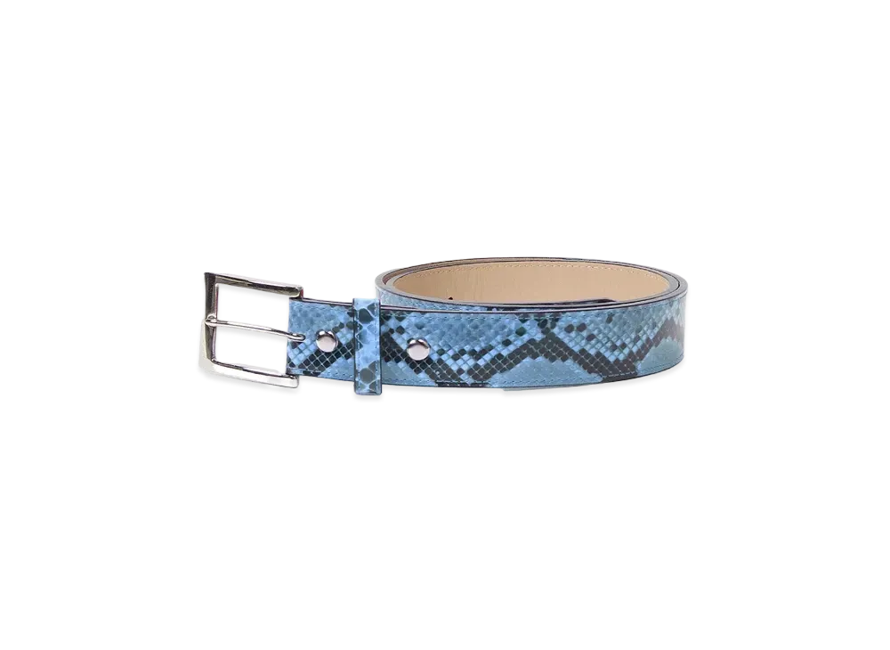 WACKO MARIA Python Leather Belt "Blue"