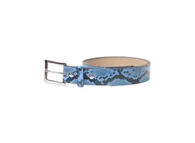 WACKO MARIA Python Leather Belt "Blue"
