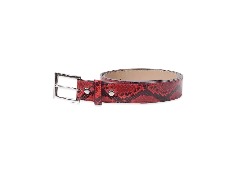 WACKO MARIA Python Leather Belt "Red"