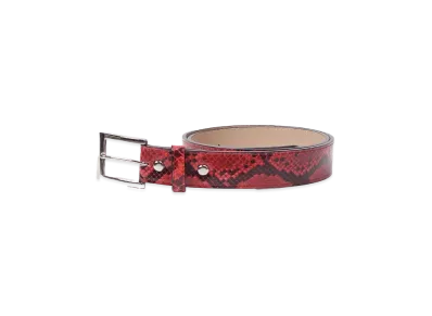 WACKO MARIA Python Leather Belt "Red"