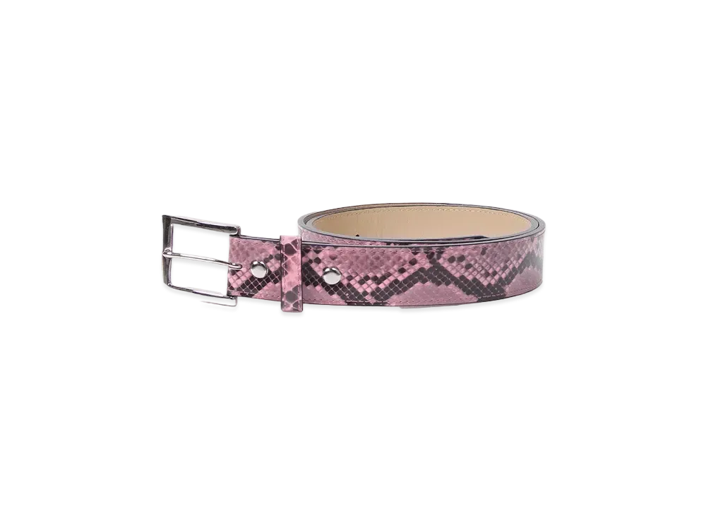 WACKO MARIA Python Leather Belt "Pink"