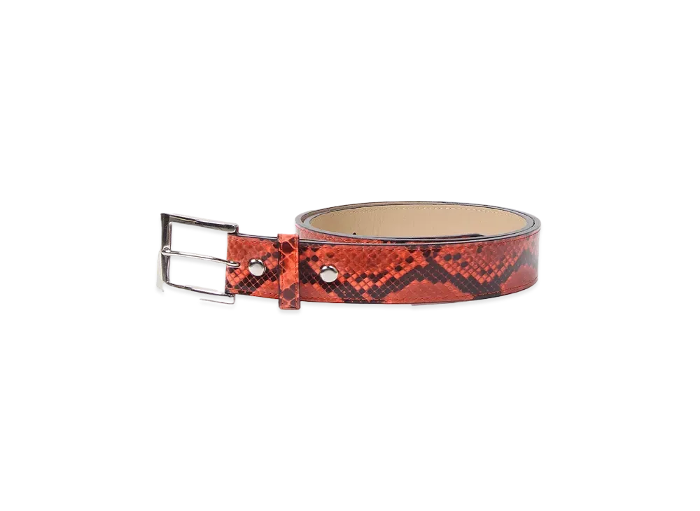 WACKO MARIA Python Leather Belt "Orange"