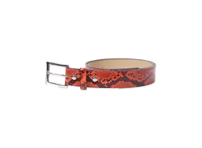 WACKO MARIA Python Leather Belt "Orange"