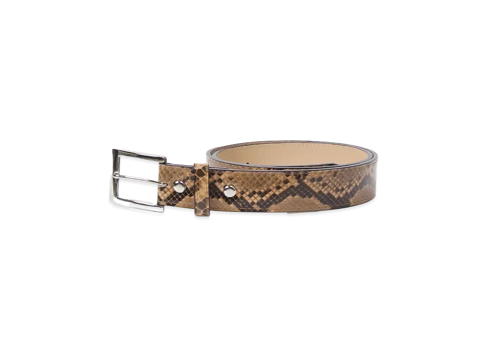 WACKO MARIA Python Leather Belt "Beige"