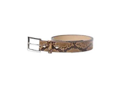 WACKO MARIA Python Leather Belt "Beige"
