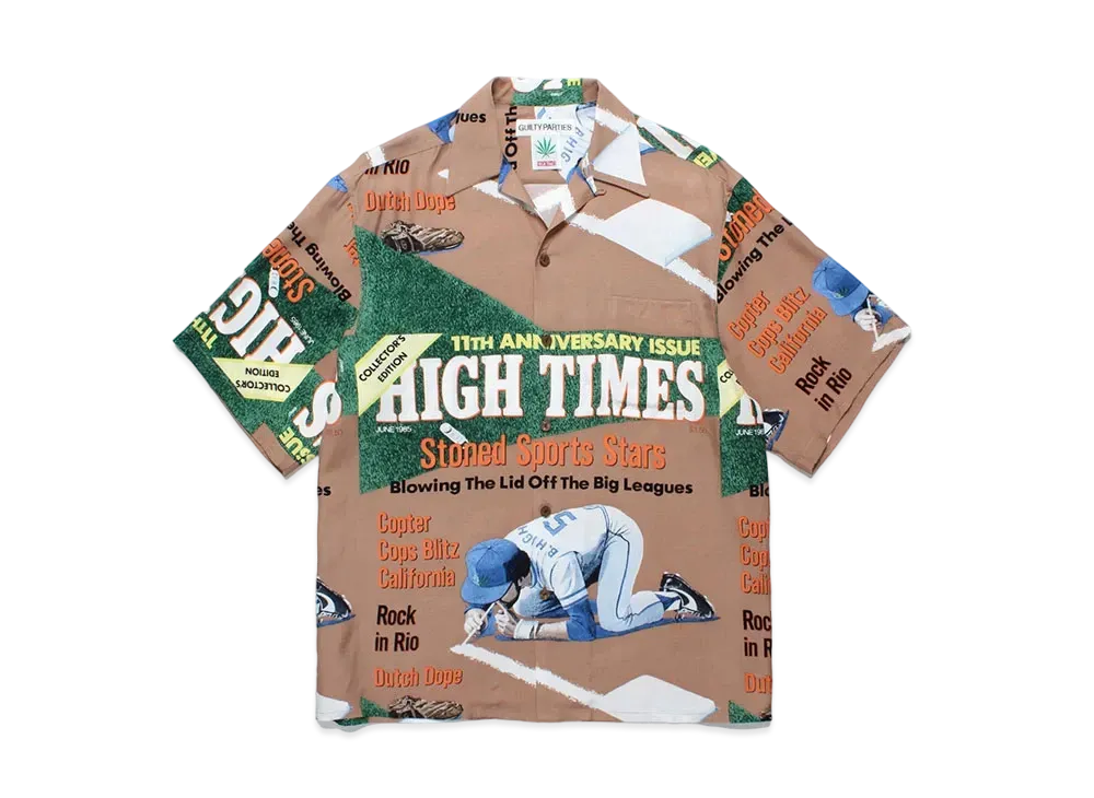 WACKO MARIA High Times / Hawaiian Shirt "Brown"