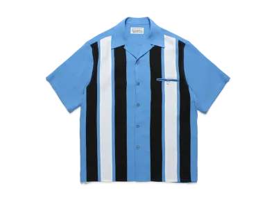 WACKO MARIA Switching 50's Open Collar Shirt "Blue"