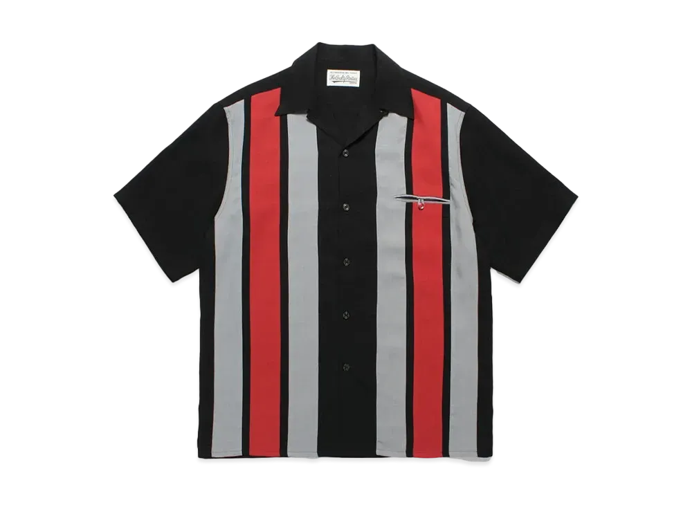 WACKO MARIA Switching 50's Open Collar Shirt "Black"