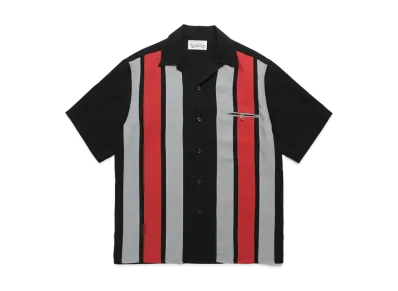 WACKO MARIA Switching 50's Open Collar Shirt "Black"